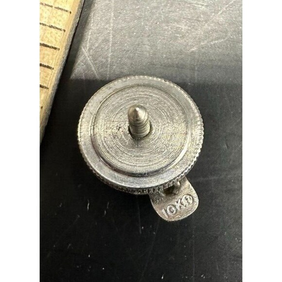 Antique Elks Lodge BPOE Lapel Pin 10K Ruby Gemstone Eyes Silver Screw Back - Picture 5 of 7